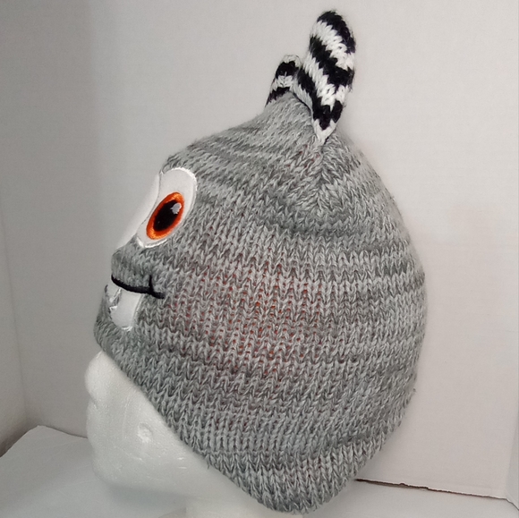 Winter Monster Knit Gray/Multicolor Unisex Toddler Beanie - Picture 5 of 8
